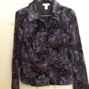 Purple Paisley Plush Jacket